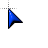 Blue bevel cursor cursor