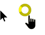 Windows 10 Black-Light Yellow Edit Cursors preview
