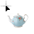 Blue Tea Set Teapot cursor