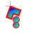 Colour decu person cursor