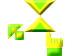 3-D Yellow And Green Cursors cursor preview