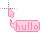 Pink hullo speech bubble cursor