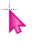 Large Pink 3 H cursor