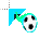 BlueishGreenishFlamingBall cursor