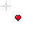 Heart pixel art cursor