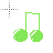 double eighth note lime cursor