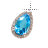 Left blue topaz in diamonds cursor