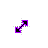 Black-n-Purple Diagonal Resize 2 cursor