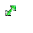 Green Glitter Diagonal Resize 2 cursor