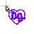 neon purple drain gang D&G logo heart bladee cursor