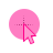 Pink Transparent Circle cursor