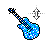 Blue Glitter Guitar VR cursor