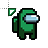 Dark green crewmate cursor