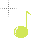 eighth note yellow cursor