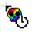 Skull Rainbow - Background cursor