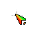 Red - yellow - green gradient cursor