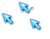 Blue Cyan Mint Neon Glass Cursors preview