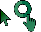 Rainbow Green Metallic Sheen Cursors preview