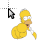 homer wants u cursor