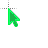 Green neon mouse cursor