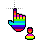 Rainbow Person 32x32 fixed cursor