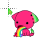 Pink Rainbow sMonster cursor