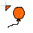 Orange balloon cursor