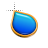 Right teardrop rainbow stone cursor