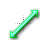 Green Glow Diagonal Resize 2 cursor