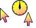 (wнole sет) Pink and Yellow Cursors preview