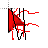 Red bloody lightning black widow cursor