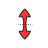 Vertical resize cursor
