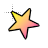 Yellow and Pink Gradient Star cursor