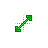 Green Diagonal Resize 2 cursor