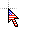 usa flag pointer cursor