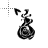 Burning rose - black (Mars Red) cursor