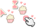 Ice Cream Kawaii Pink Cursors preview