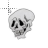 Skull in grey cursor