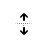 Vertical resize cursor