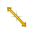 Gold Diagonal NWSE cursor