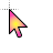 Yellow and Pink Radial Gradient A cursor