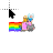Animated Adventure time with nyon cat cursor