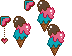 Cute Kawaii Donuts Purple Cursors preview