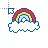 rainbow again but with a blue outline cursor
