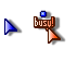 Blue Wedgie Mini XP Style Cursors preview