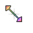 Pastel Rainbow Diagonal Resize Left cursor