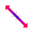 Red and blue pointy diagnoal resize 1 cursor
