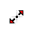 Red Concept Diagonal Resize 2 cursor