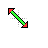 Resize Backslash Green and Red Type 2 cursor