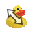 rubber duck diagonal resize right cursor